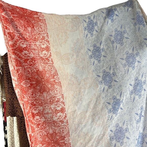 Women's Heart Summer Kimono Cover Up Tassel Beach Cardigan Loose Fit Blue Red - Picture 4 of 8